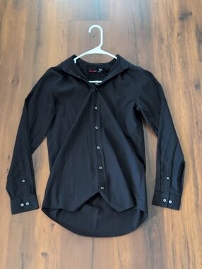 jf j.ferrar Black Long-Sleeve Dress Shirt